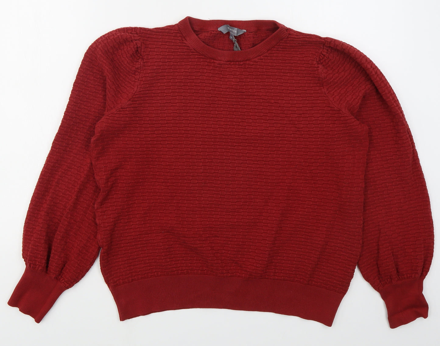 Principles Womens Red Crew Neck  Viscose Pullover Jumper Size 16