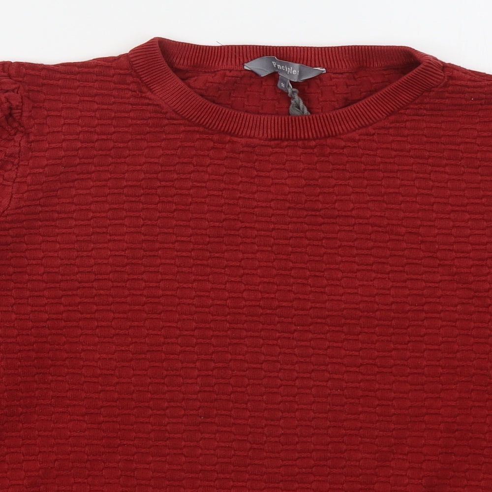 Principles Womens Red Crew Neck  Viscose Pullover Jumper Size 16