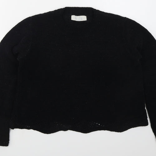 Primark Womens Black Crew Neck  Polyester Pullover Jumper Size 14