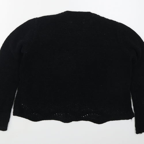 Primark Womens Black Crew Neck  Polyester Pullover Jumper Size 14