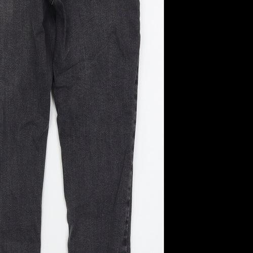 Denim Co Womens Grey  Cotton Skinny Jeans Size 14 L26 in Regular Button