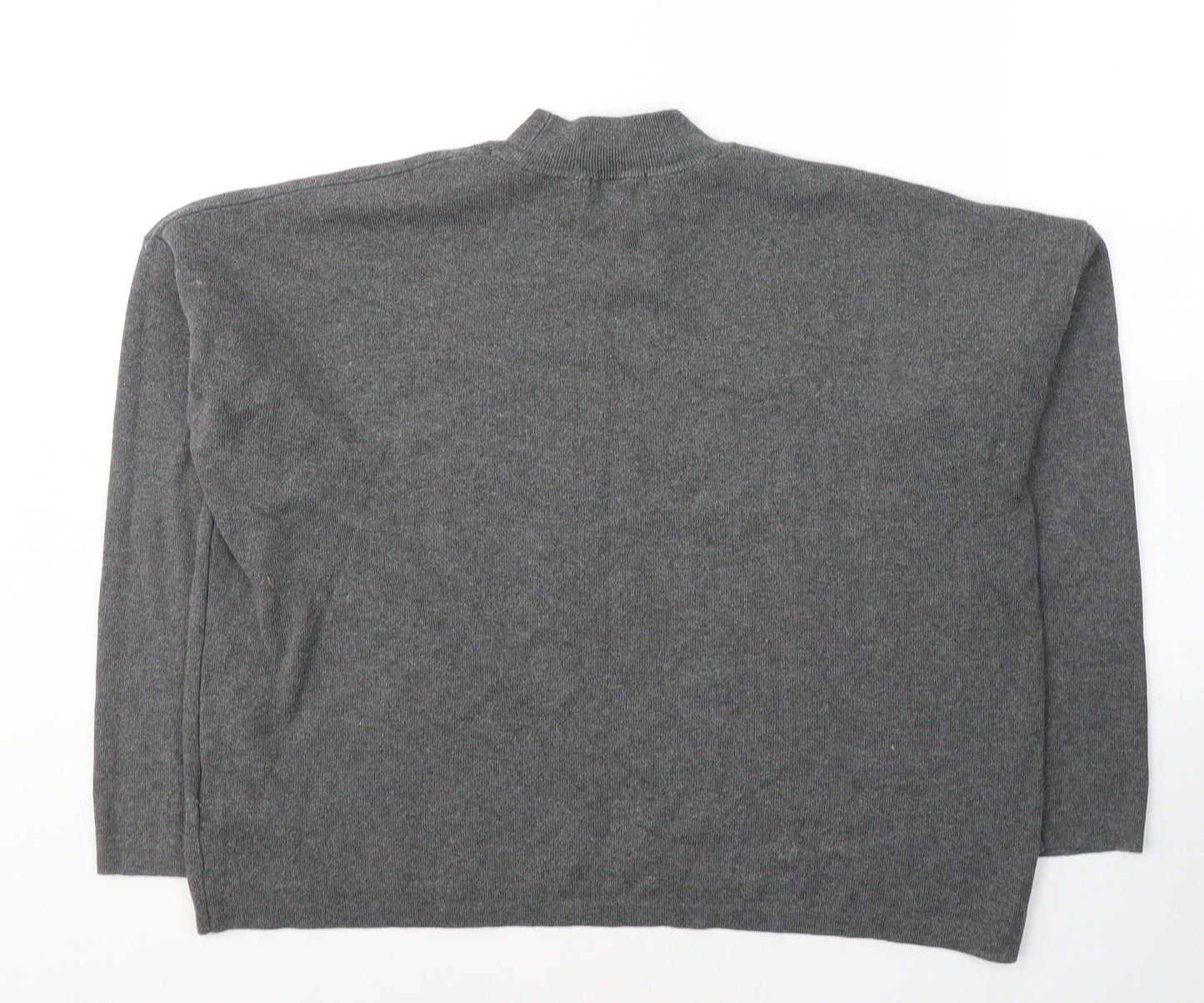 H&M Womens Grey High Neck  Viscose Pullover Jumper Size M