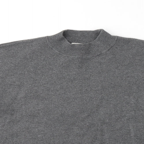H&M Womens Grey High Neck  Viscose Pullover Jumper Size M
