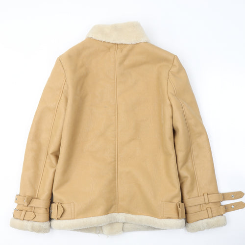 Missguided Womens Beige   Jacket Coat Size 4  Zip