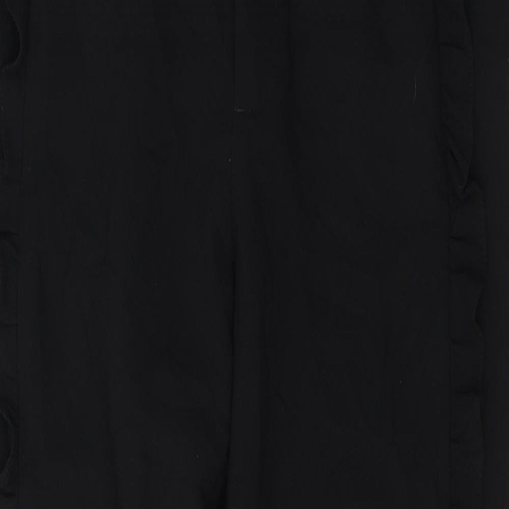 Zara Womens Black  Polyester Trousers  Size M L25 in Regular Buckle