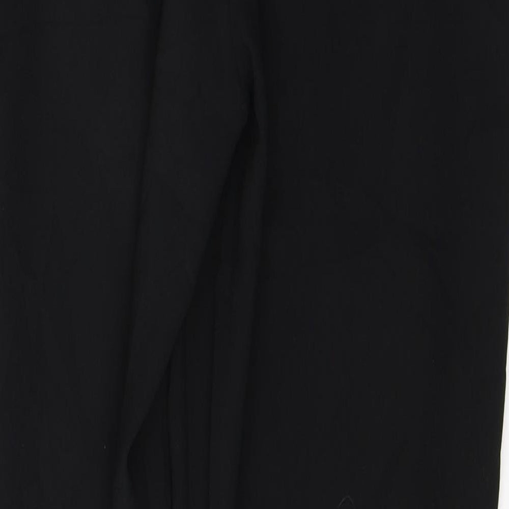 Zara Womens Black  Polyester Trousers  Size M L25 in Regular Buckle