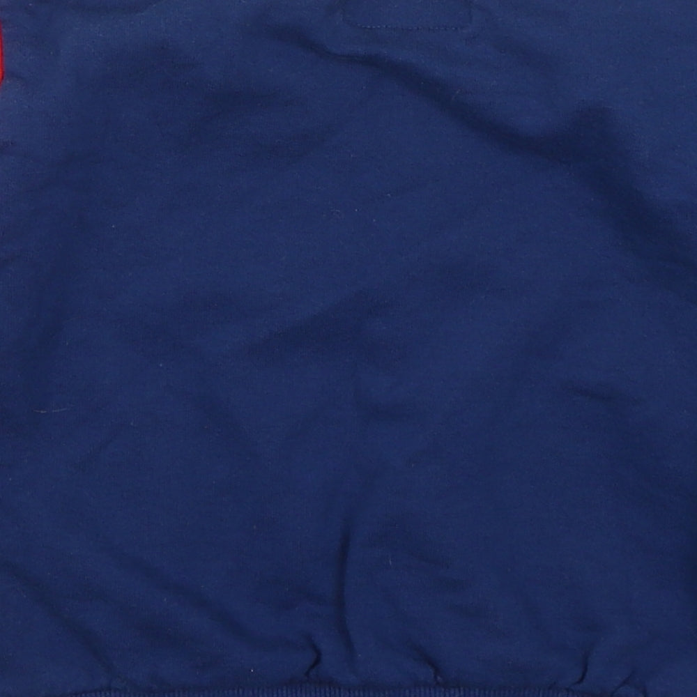 NEXT Boys Blue Round Neck Colourblock Cotton Pullover Jumper Size 2-3 Years  Pullover - Santa Jumper