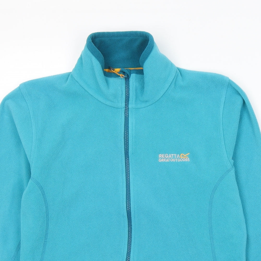 Regatta Womens Blue  Polyester Full Zip Sweatshirt Size 12  Zip