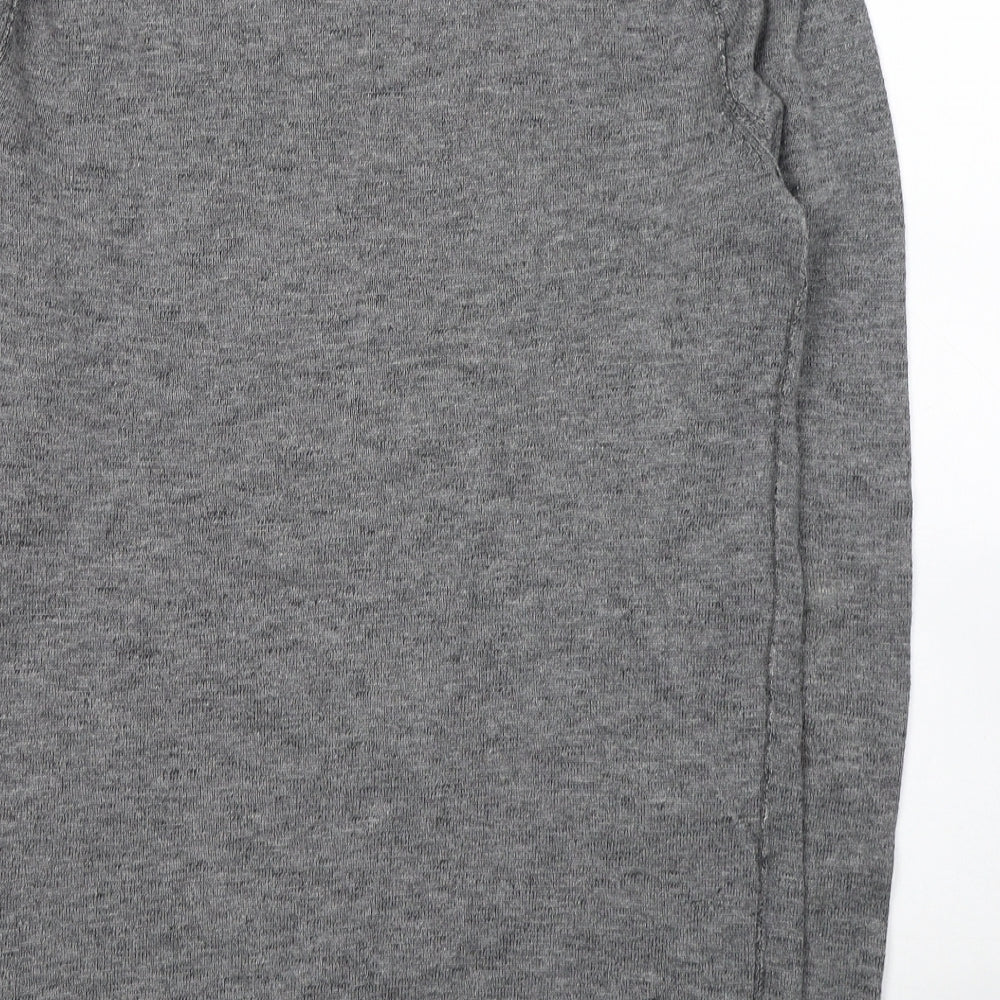 JACK & JONES Mens Grey Round Neck  Cotton Pullover Jumper Size S