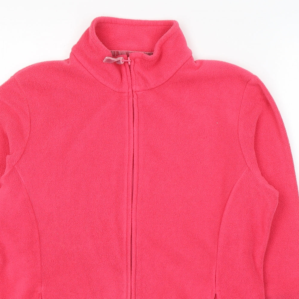 Marks and Spencer Womens Pink  Polyester Full Zip Sweatshirt Size 12  Zip