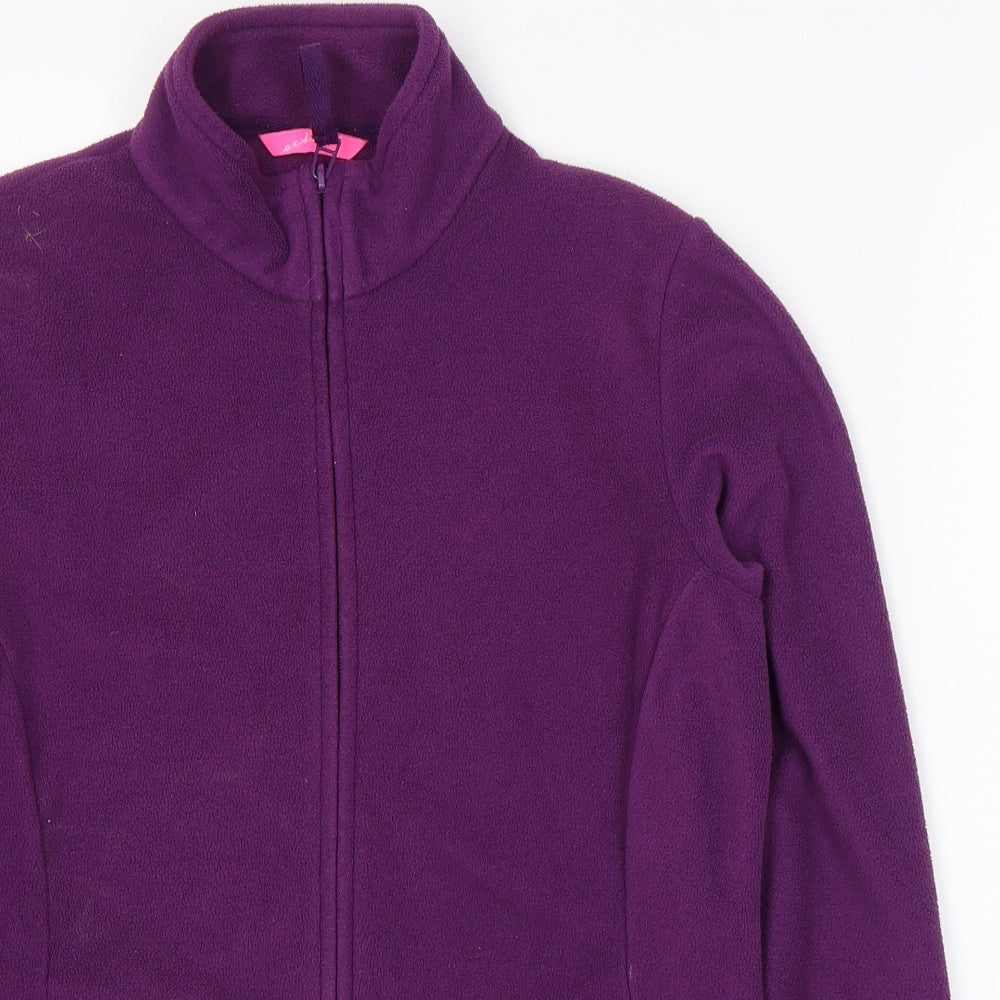 Marks and Spencer Womens Purple  Polyester Full Zip Sweatshirt Size 12  Zip
