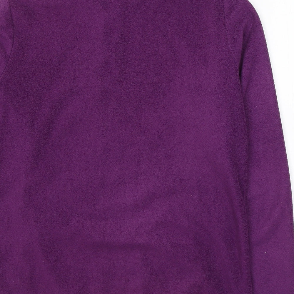 Marks and Spencer Womens Purple  Polyester Full Zip Sweatshirt Size 12  Zip