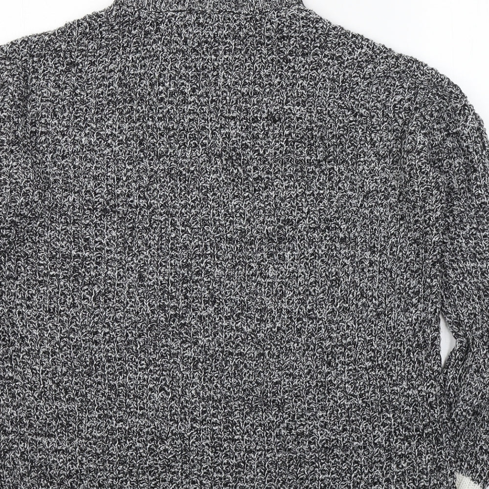 H&M Womens Black Roll Neck  Acrylic Pullover Jumper Size S