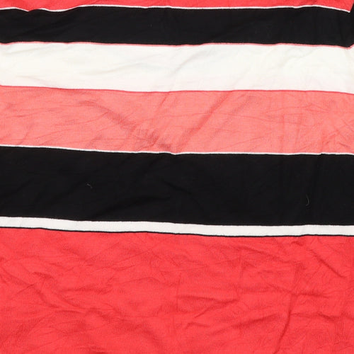 Precis Womens Multicoloured Striped Viscose Jersey Blouse Size L Round Neck