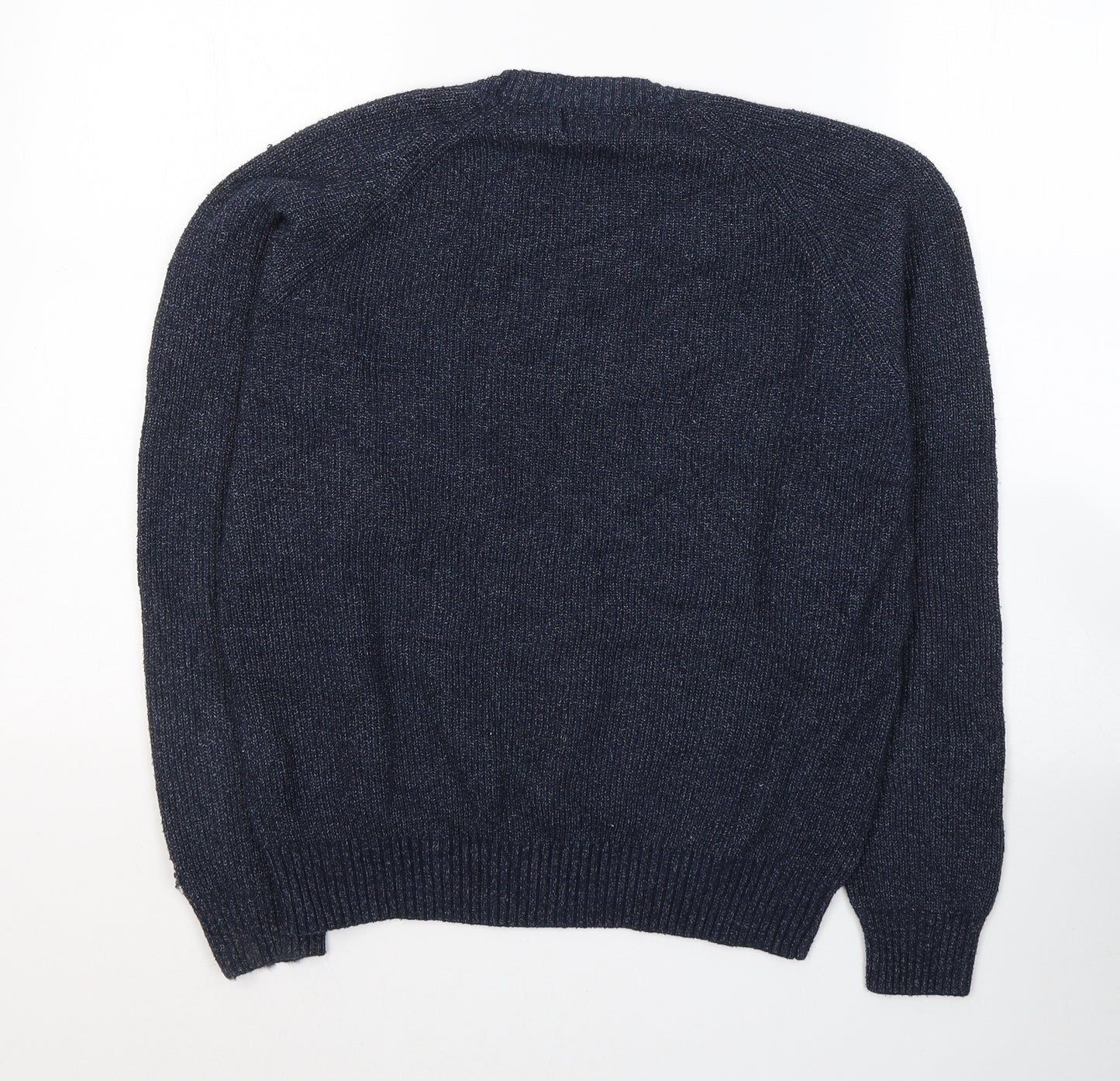 Macson Womens Blue Round Neck  Polyester Pullover Jumper Size XL