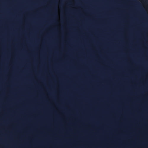 Atmosphere Womens Blue  Viscose Basic Blouse Size 10 Round Neck