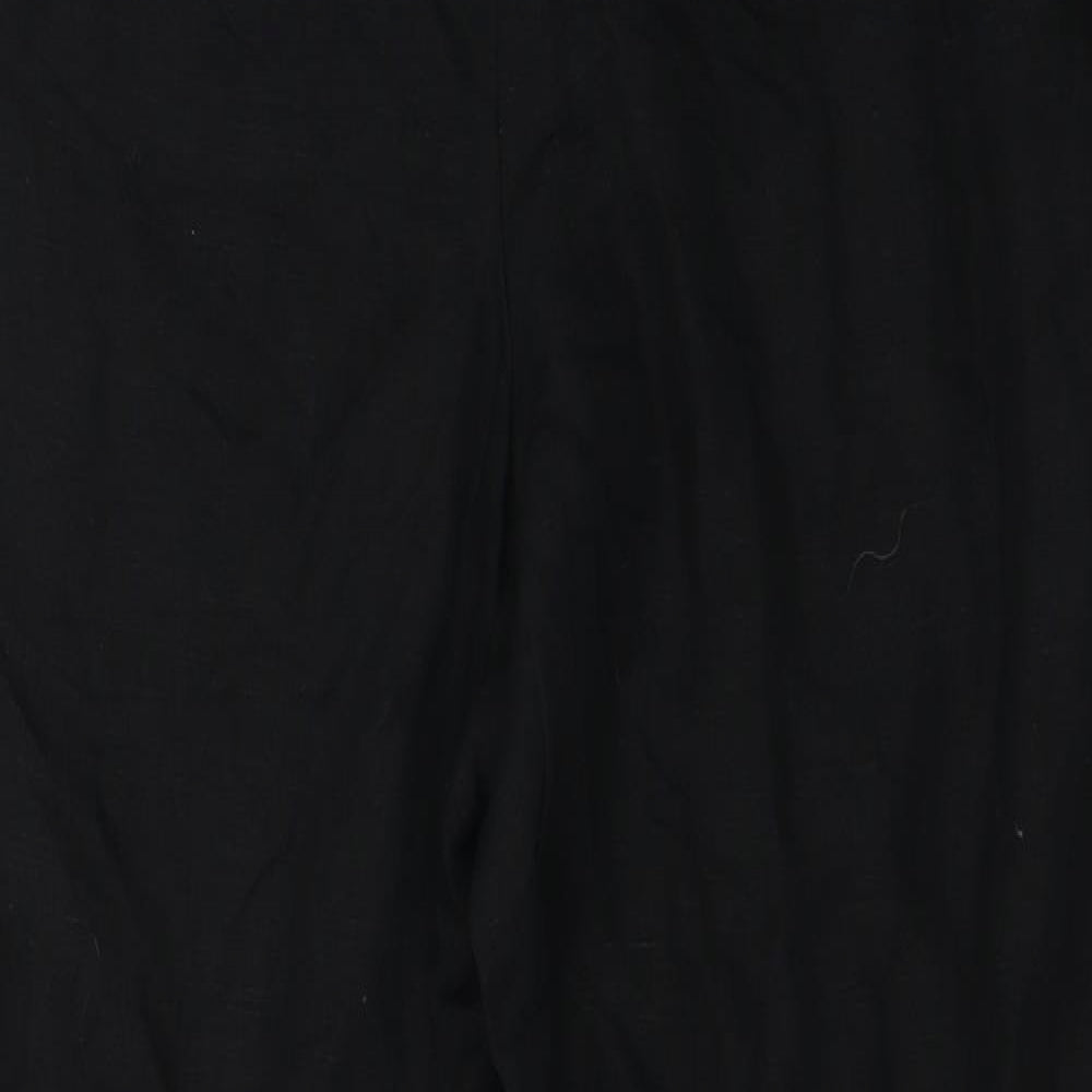 H&M Womens Black  Viscose Trousers  Size S L30 in Regular Tie