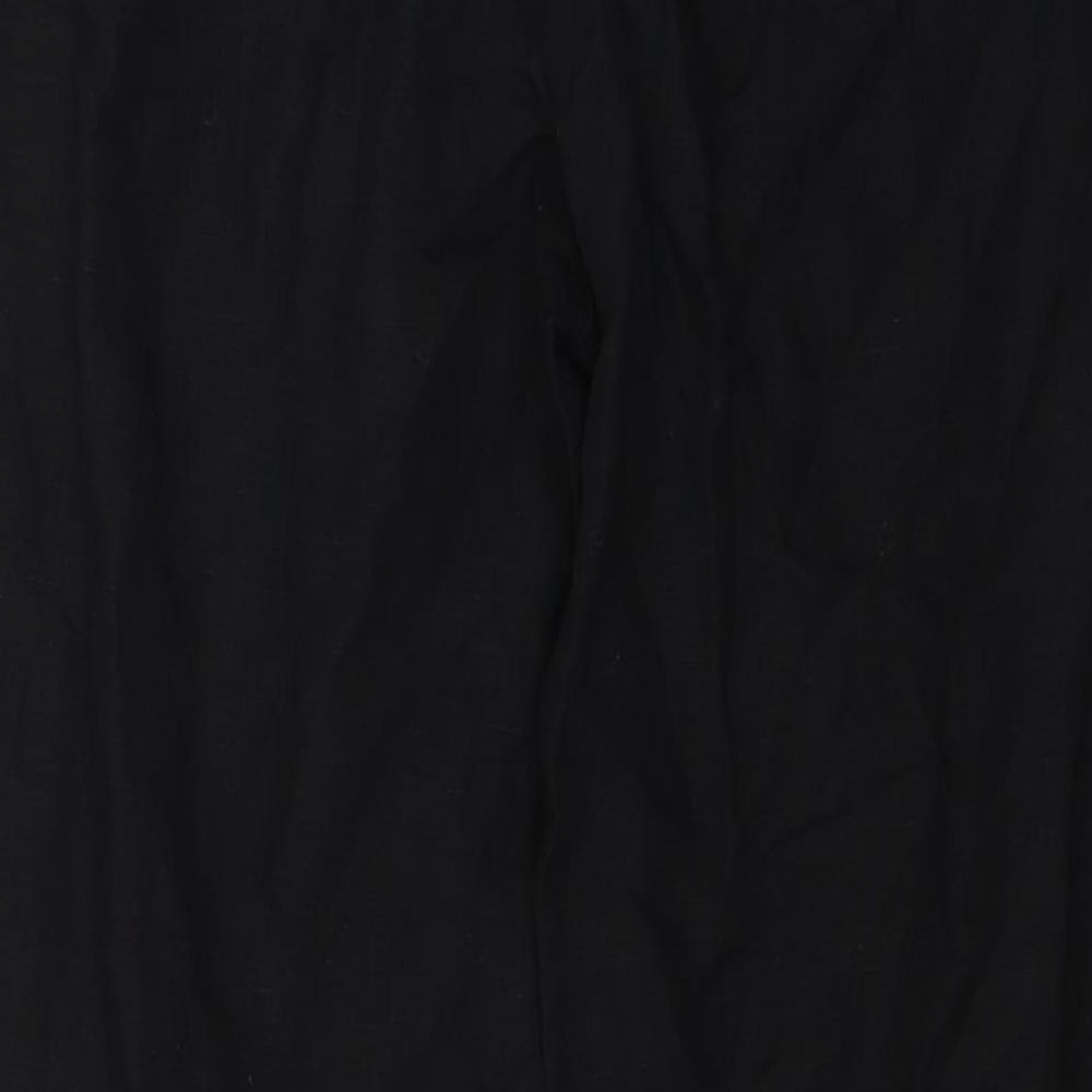 H&M Womens Black  Viscose Trousers  Size S L30 in Regular Tie