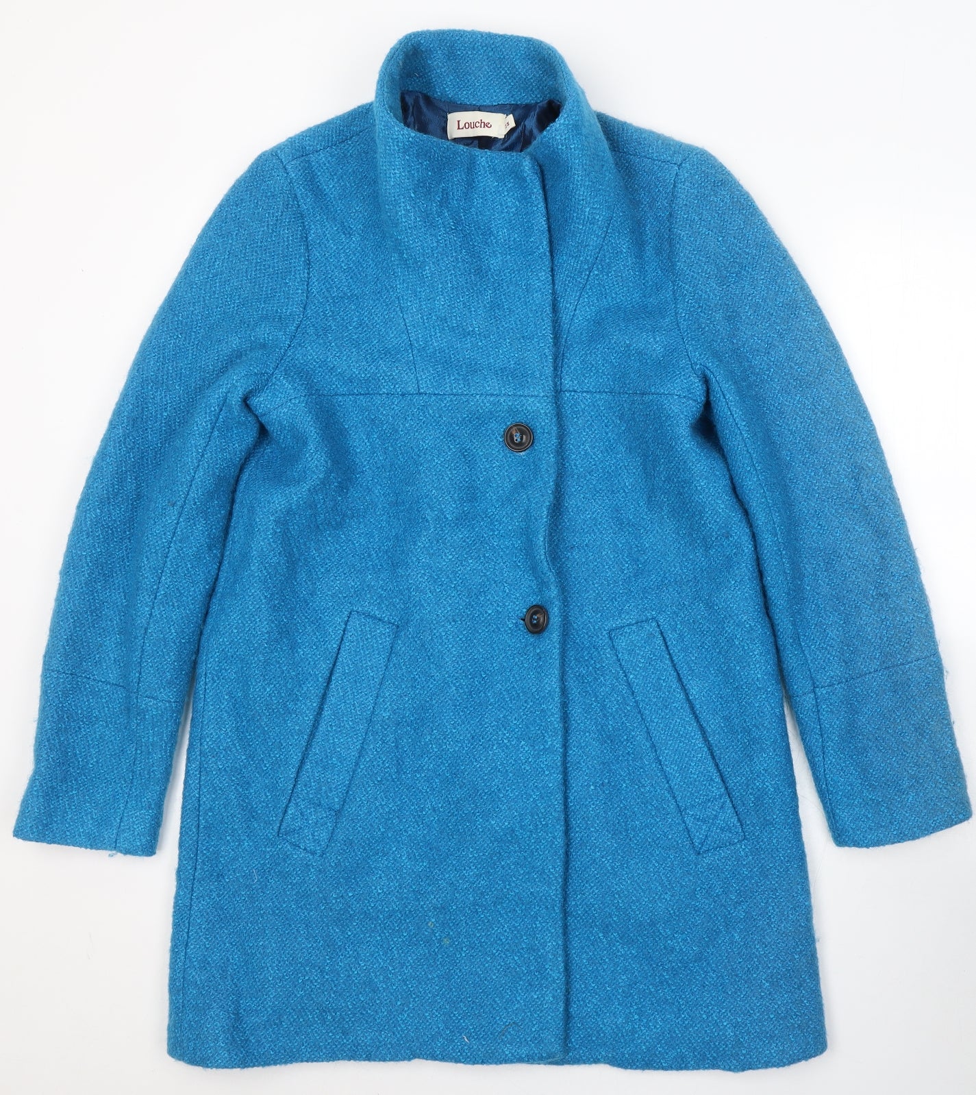 Louche Womens Blue   Pea Coat Coat Size 12  Button