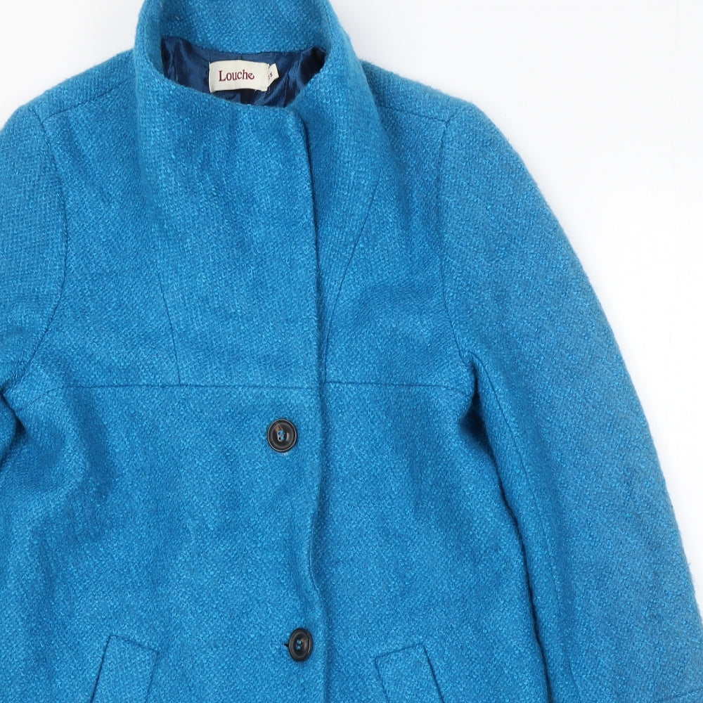 Louche Womens Blue   Pea Coat Coat Size 12  Button
