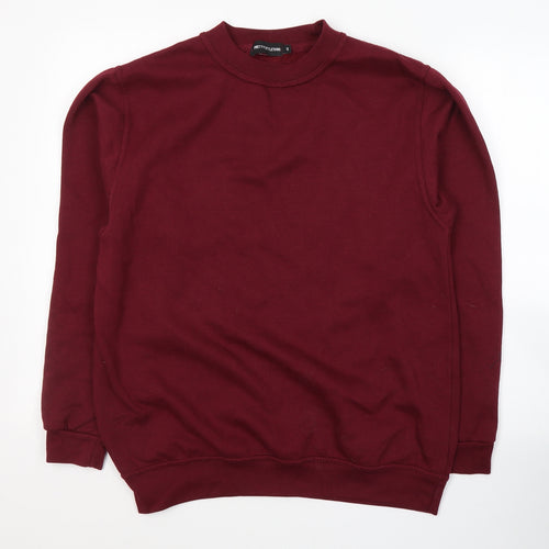 PRETTYLITTLETHING Womens Red  Polyester Pullover Sweatshirt Size S  Pullover