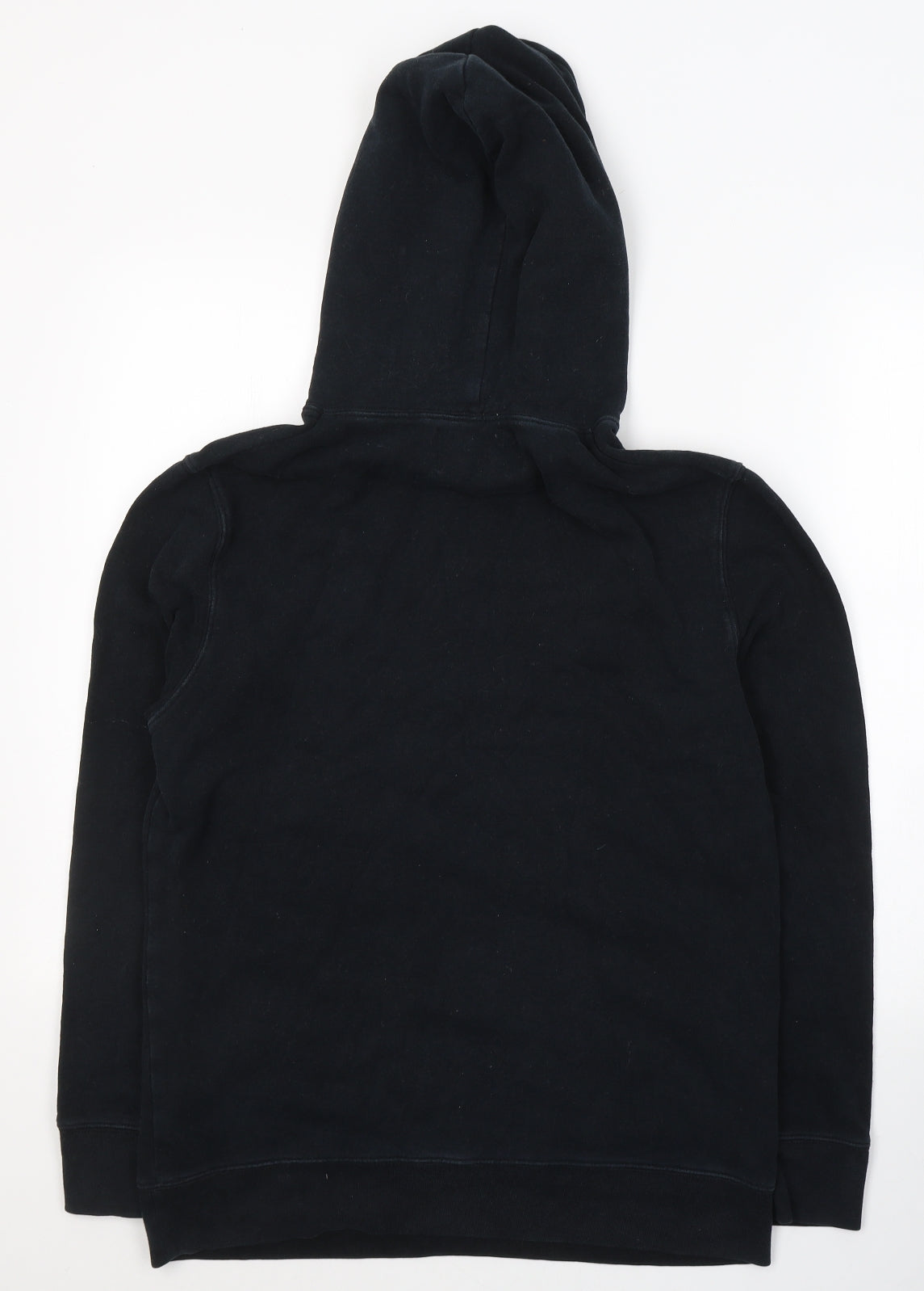 River Island Mens Black  Cotton Pullover Hoodie Size S