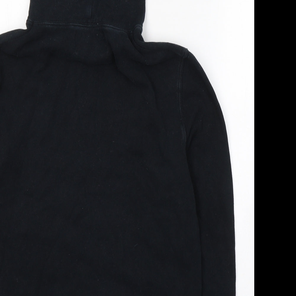 River Island Mens Black  Cotton Pullover Hoodie Size S