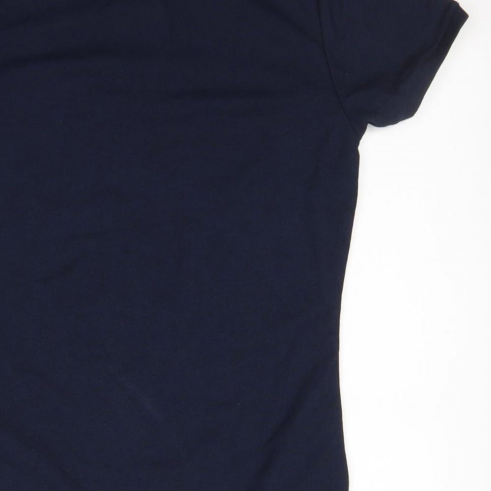 Fruit of the Loom Womens Blue  Cotton Basic Polo Size M Collared