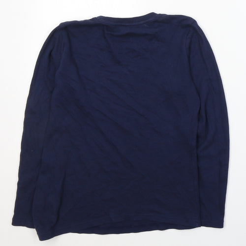 George Boys Blue  Cotton Basic Casual Size 13-14 Years Round Neck Pullover - Christmas jumper