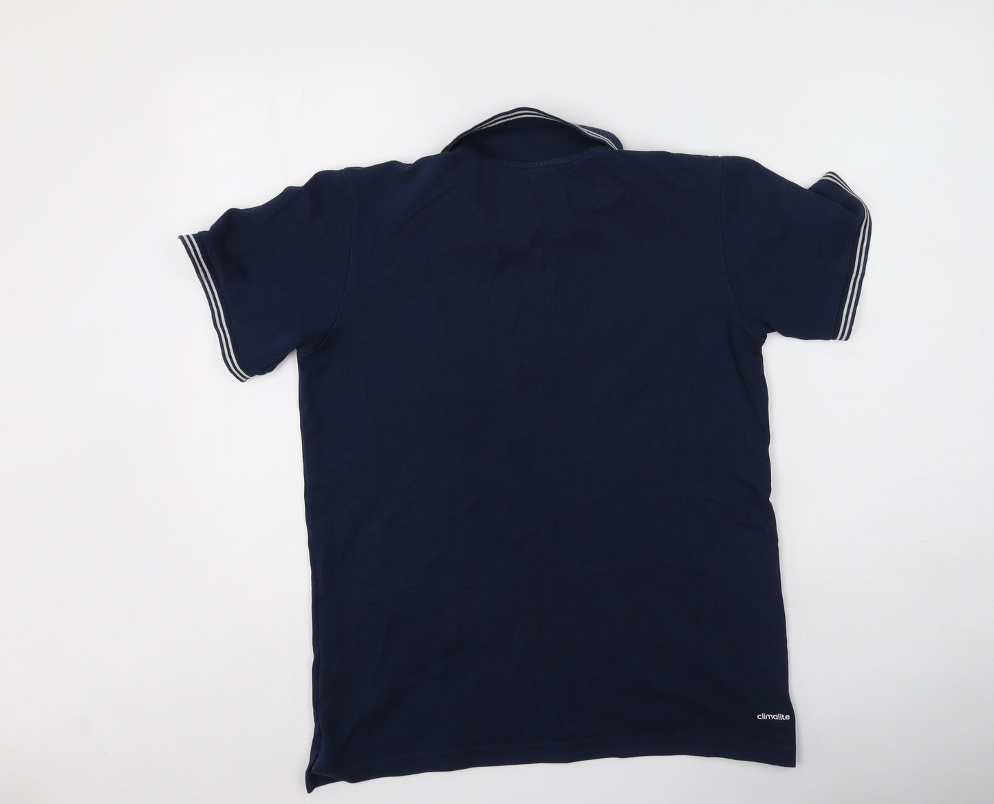 adidas Mens Blue  Cotton  Polo Size M Collared