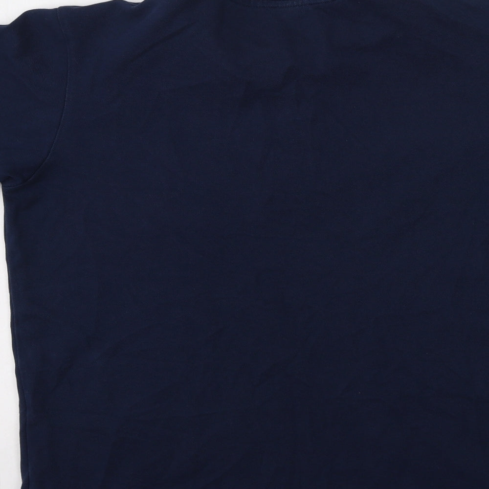 adidas Mens Blue  Cotton  Polo Size M Collared