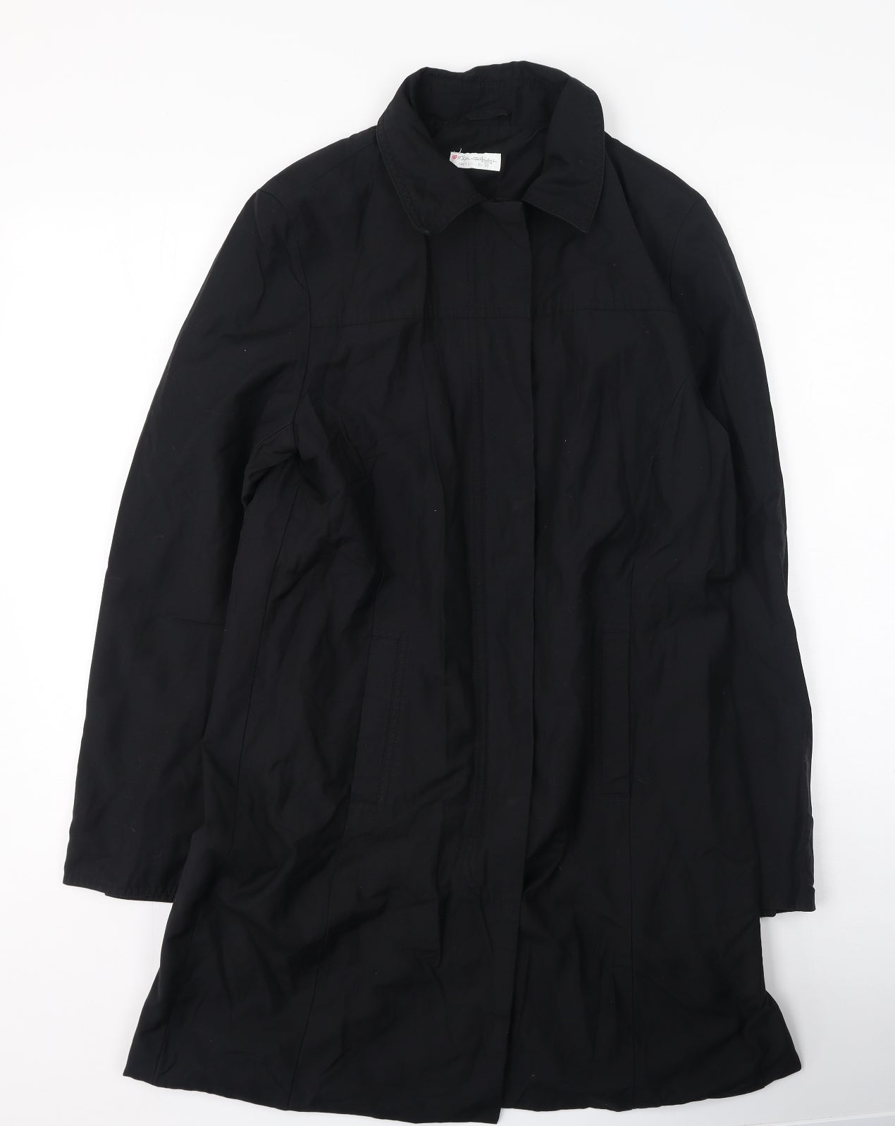Miss Selfridge Womens Black   Rain Coat Coat Size 12