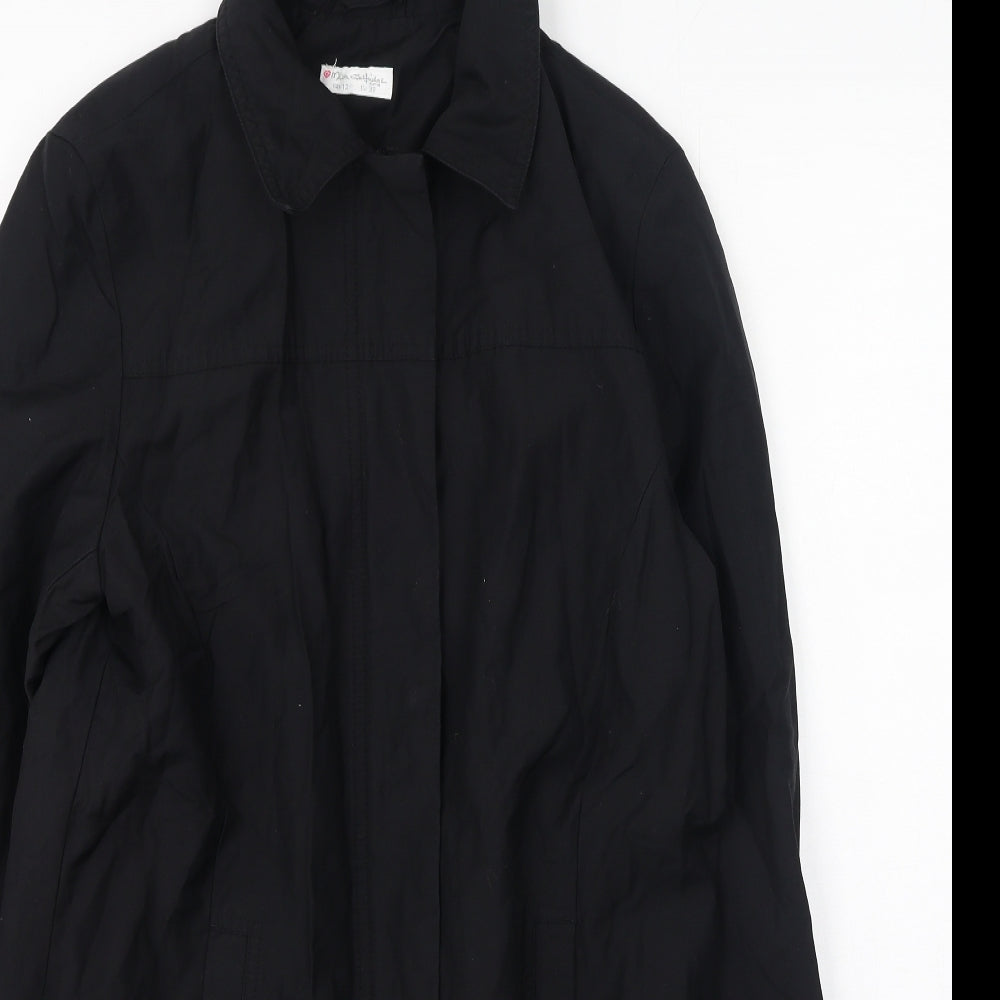 Miss Selfridge Womens Black   Rain Coat Coat Size 12