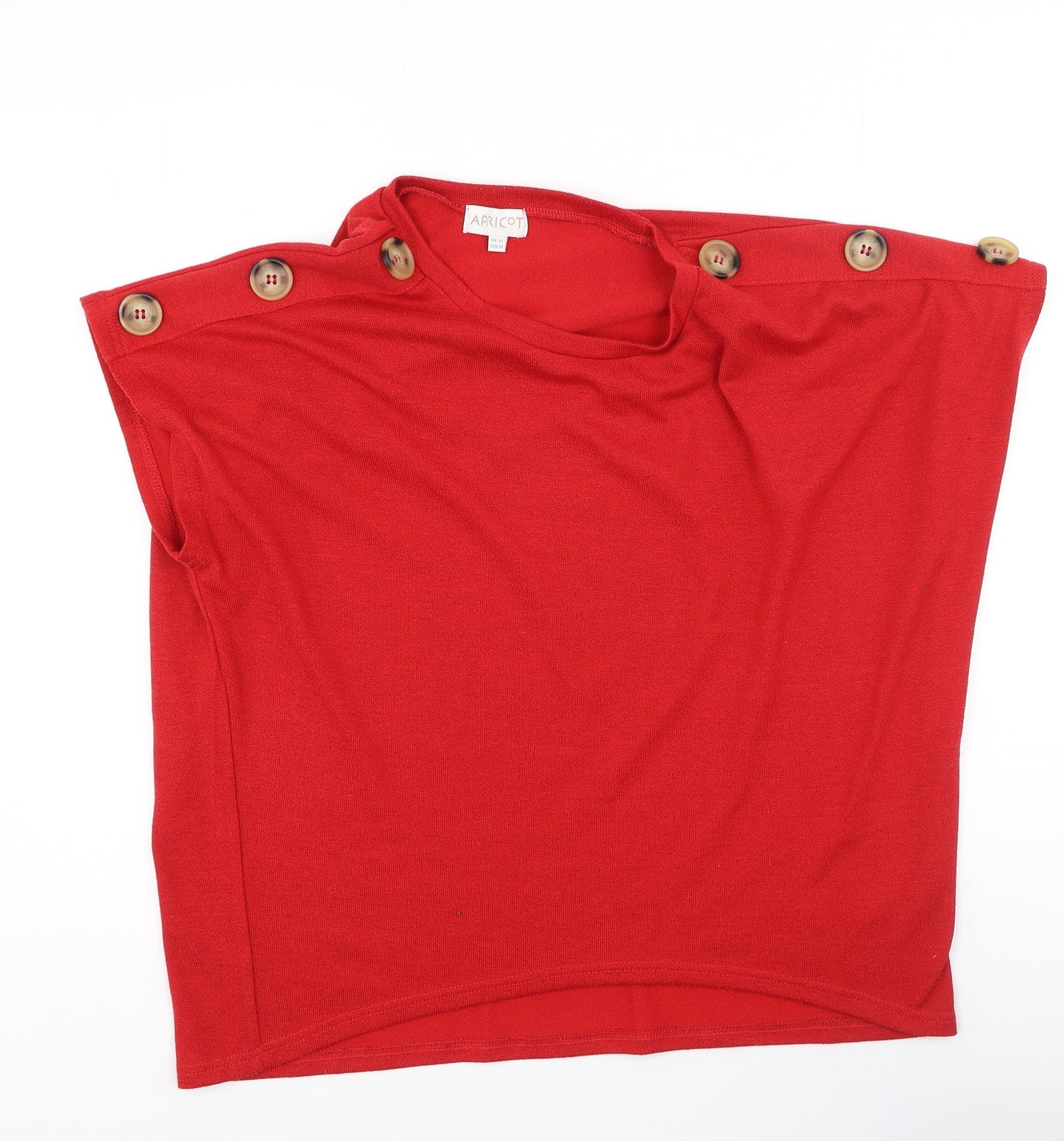 Apricot Womens Red  Polyester Basic T-Shirt Size 12 Round Neck