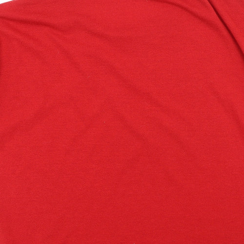 Apricot Womens Red  Polyester Basic T-Shirt Size 12 Round Neck