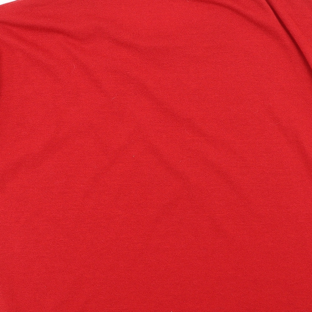Apricot Womens Red  Polyester Basic T-Shirt Size 12 Round Neck