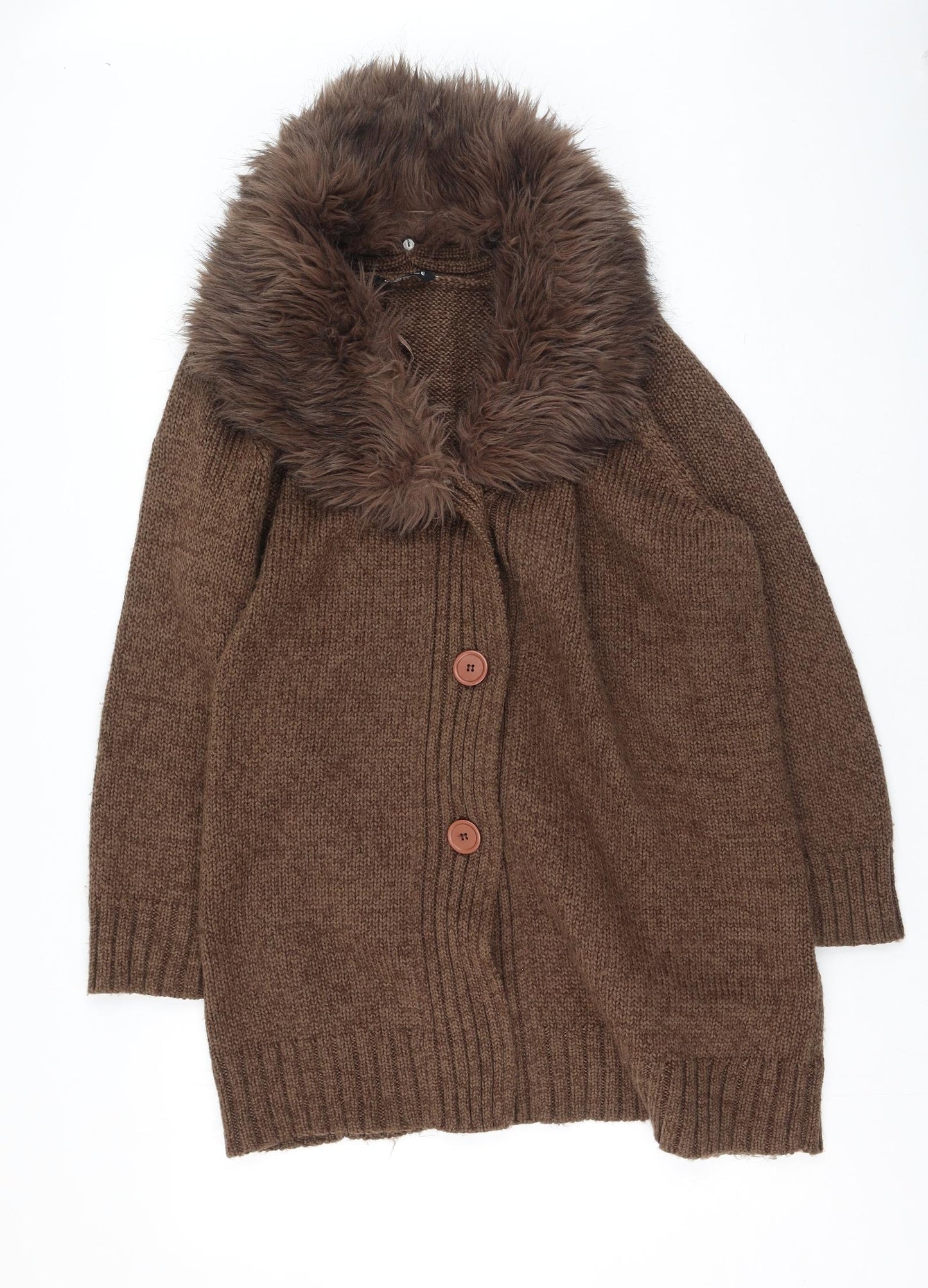 essence Womens Brown   Trench Coat Coatigan Size 20