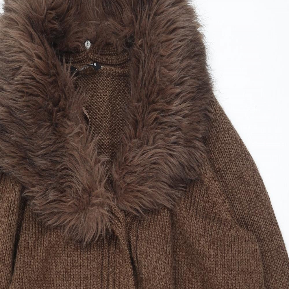 essence Womens Brown   Trench Coat Coatigan Size 20