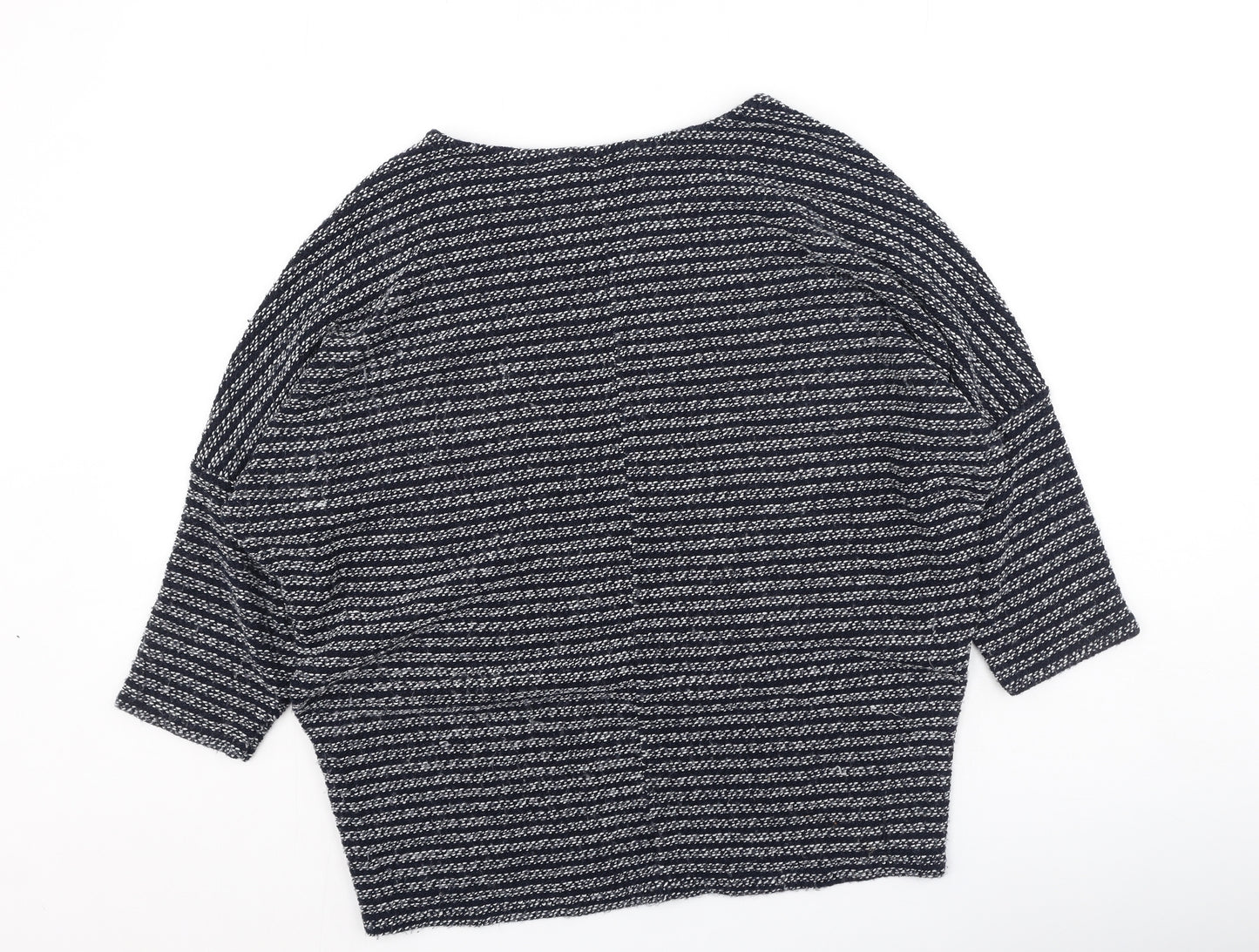 Apricot Womens Blue Round Neck  Acrylic Pullover Jumper Size M