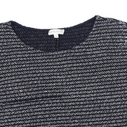 Apricot Womens Blue Round Neck  Acrylic Pullover Jumper Size M