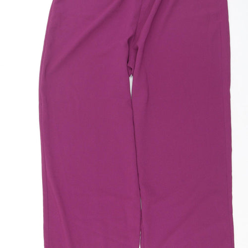 Style  Womens Purple  Polyester Trousers  Size 16 L29 in Regular