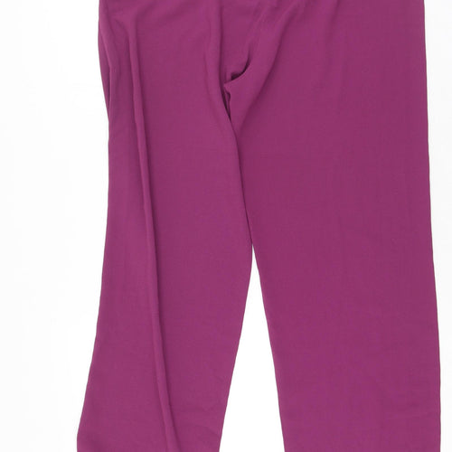 Style  Womens Purple  Polyester Trousers  Size 16 L29 in Regular