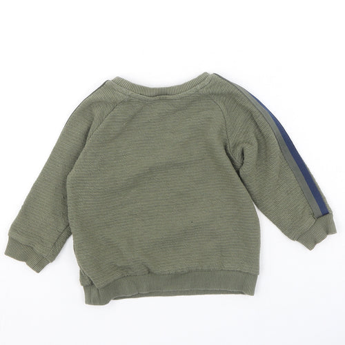 Primark Boys Green  Polyester Pullover Jumper Size 18-24 Months   - Born Rad