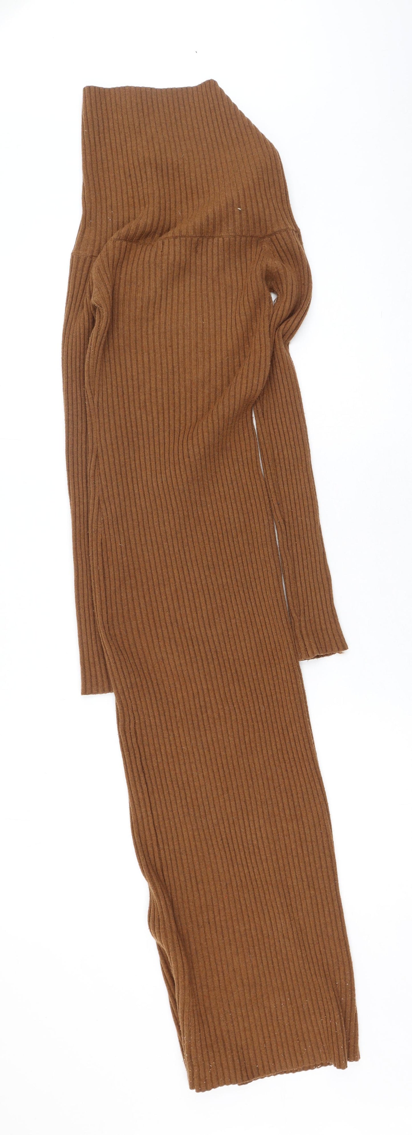 Bershka Womens Brown  Polyester Bodycon  Size S  V-Neck