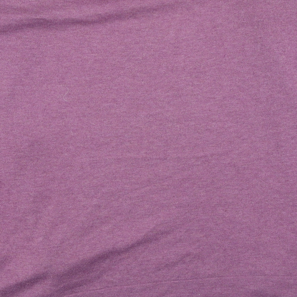 George Womens Purple V-Neck  Polyester Cardigan Jumper Size 14