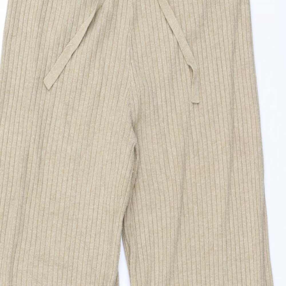 Boohoo Womens Brown  Polyester Jogger Trousers Size L L32 in Regular