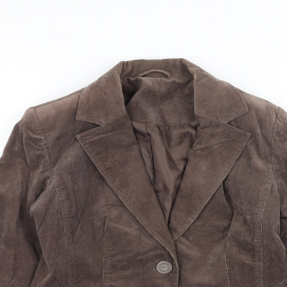 New Look Womens Brown   Jacket Coatigan Size 12