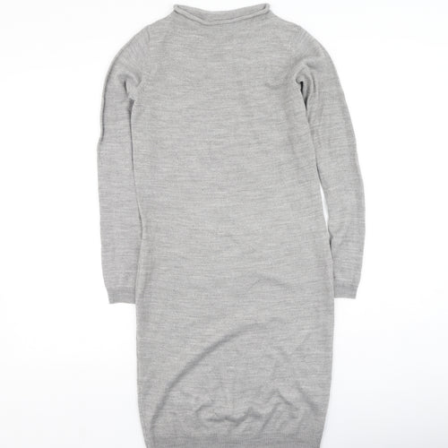 ESMARA Womens Grey  Polyester Jumper Dress  Size S  Round Neck