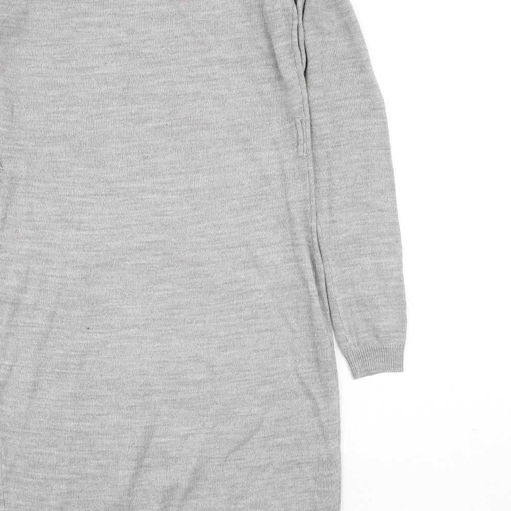 ESMARA Womens Grey  Polyester Jumper Dress  Size S  Round Neck