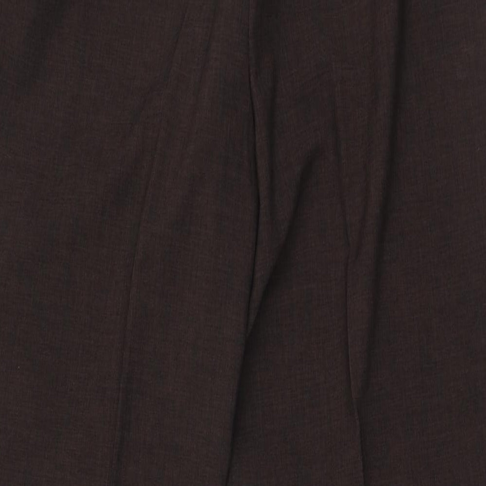 Marks and Spencer Womens Brown  Polyester Trousers  Size 14 L27 in Regular